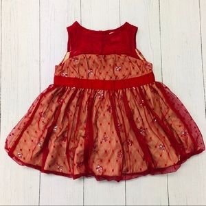 BOGO Harajuku Mini For Target Red & Tan Sequin Dress 6M